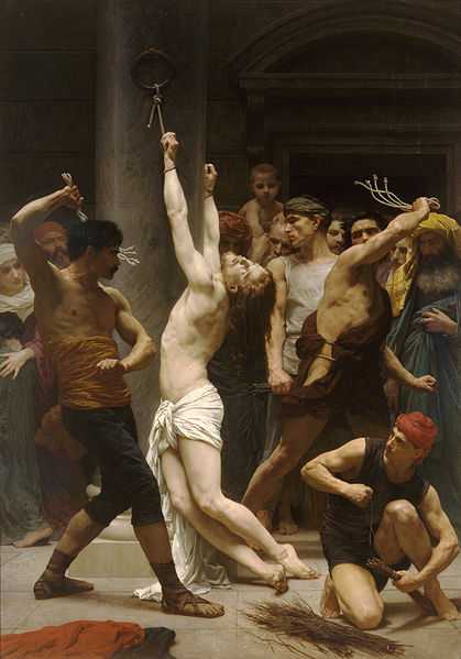 William-Adolphe Bouguereau (1825-1905), “The Flagellation of Our Lord Jesus Christ” (1880) – Lizenz: gemeinfrei.