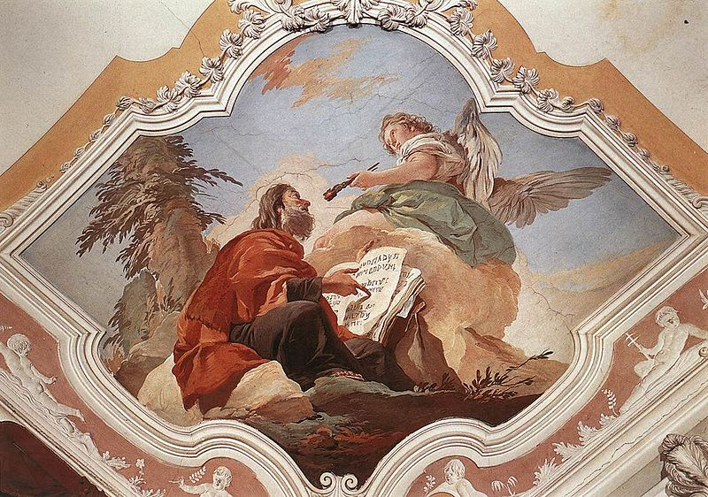 Giovanni Battista Tiepolo (1669-1770), Darstellung des Propheten Jesaja im Erzbischöflichen Palast in Udine, entstanden zwischen 1726 und 1729 – Lizenz: gemeinfrei.