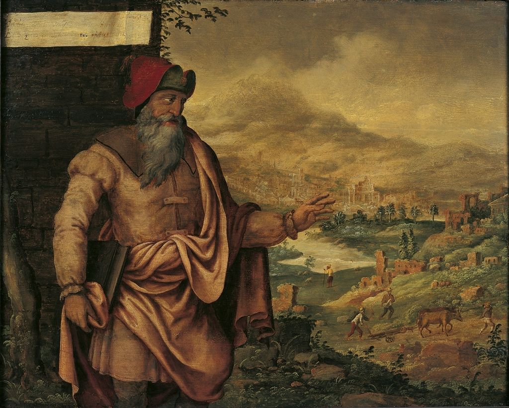 Maarten van Heemskerck, De profeet Jesaja voorspelt de terugkeer van de Joden uit de ballingschap,  Frans Hals Museum, Haarlem  (OS-I-173) - Lizenz: gemeinfrei.