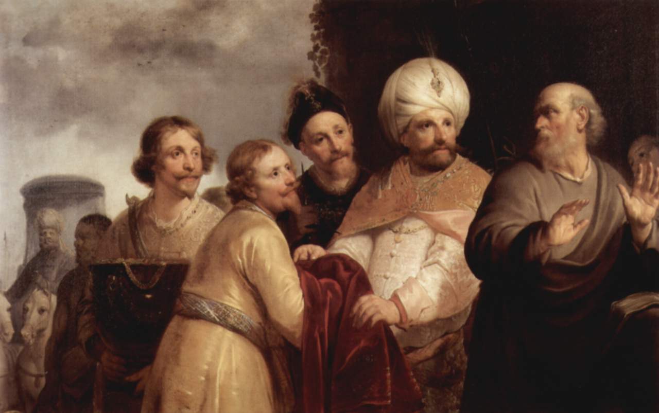 „Elisha refusing the gifts of Naaman”, Pieter de Grebber – Lizenz: gemeinfrei. 