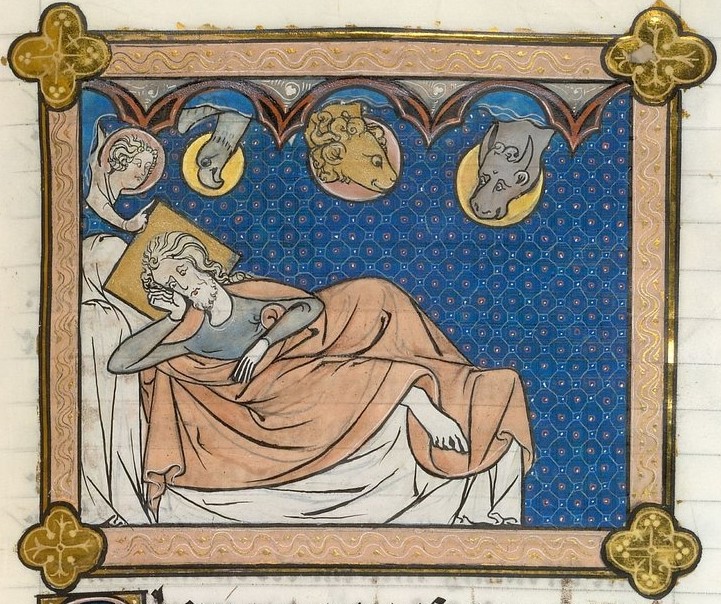 Bibelillustration in der Sammlung der British Library (BL YT 9, f. 110). Lizenz: gemeinfrei. 