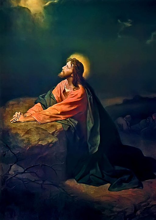    Heinrich Ferdinand Hofmann, Christus in Gethsemani (1886), gemeinfrei via wikicommons
