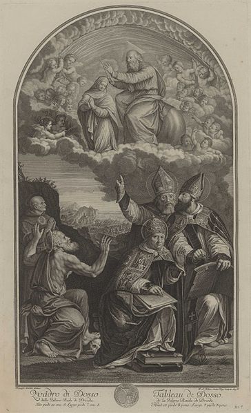 Ph. A. Kilian, Disputation der Immaculata Conceptio mit Kirchenvätern (ca. 1750), Wikimedia Commons