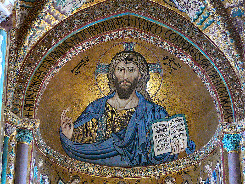 Christus Pantokrator in der Apsis der Kathedrale von Cefalu auf SizilienCC BY-SA 3.0