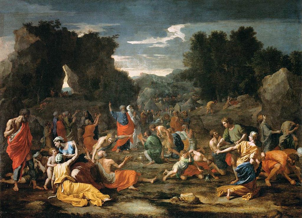 Nicolas Poussin [Public domain], Die Juden sammeln das Manna in der Wüste (1637-1639) via wikicommons.