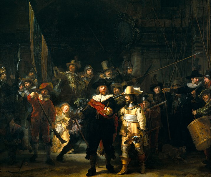 Rembrandt, Nachtwache (1642), Wikimedia Commons